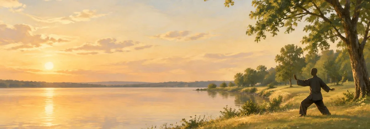 Peaceful painted lake scene inspired by Rockwall, Texas